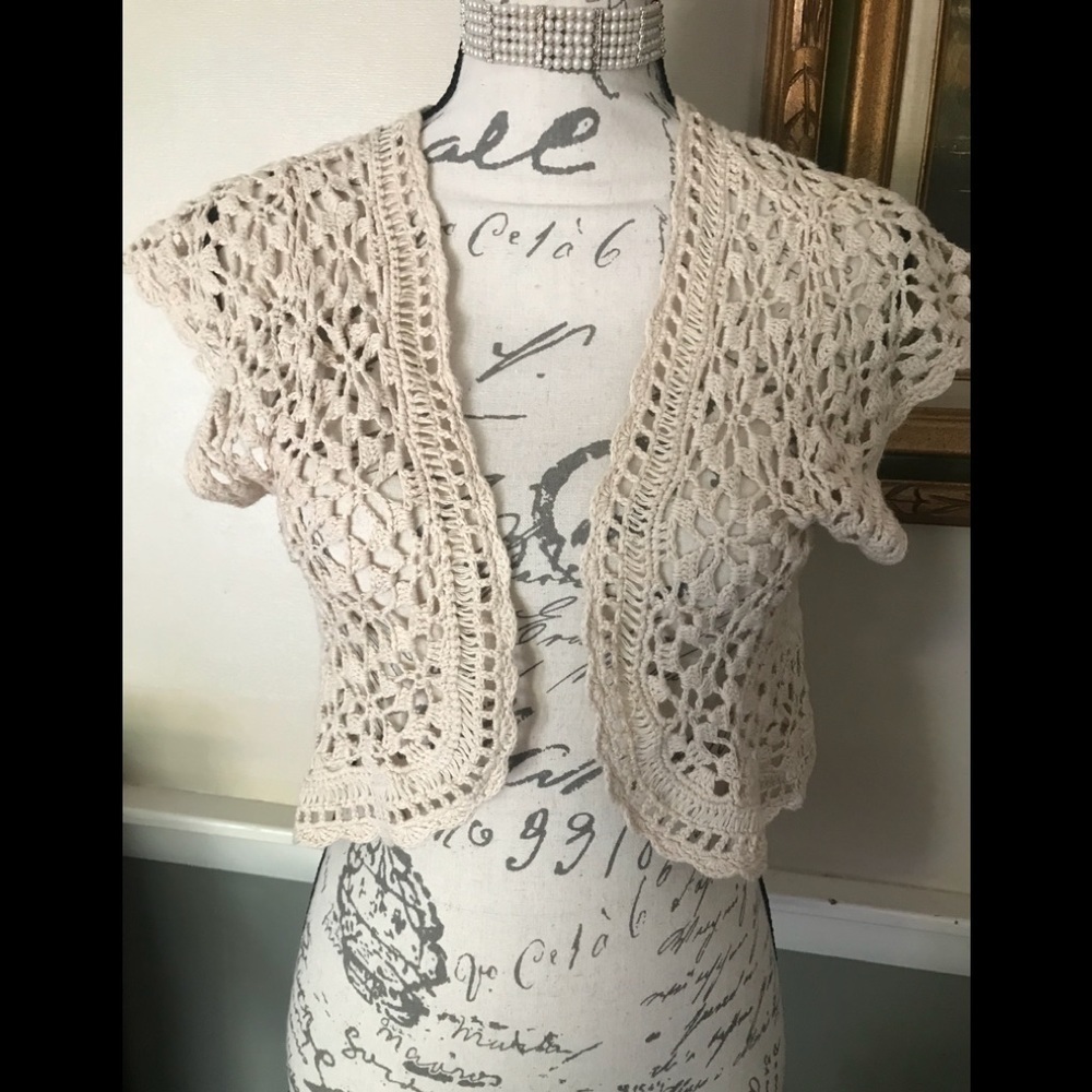 Vintage Handmade Loose Knit Summer Cardigan